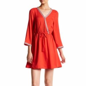 Jack by BB Dakota Klea Embroidered Surplice Dress